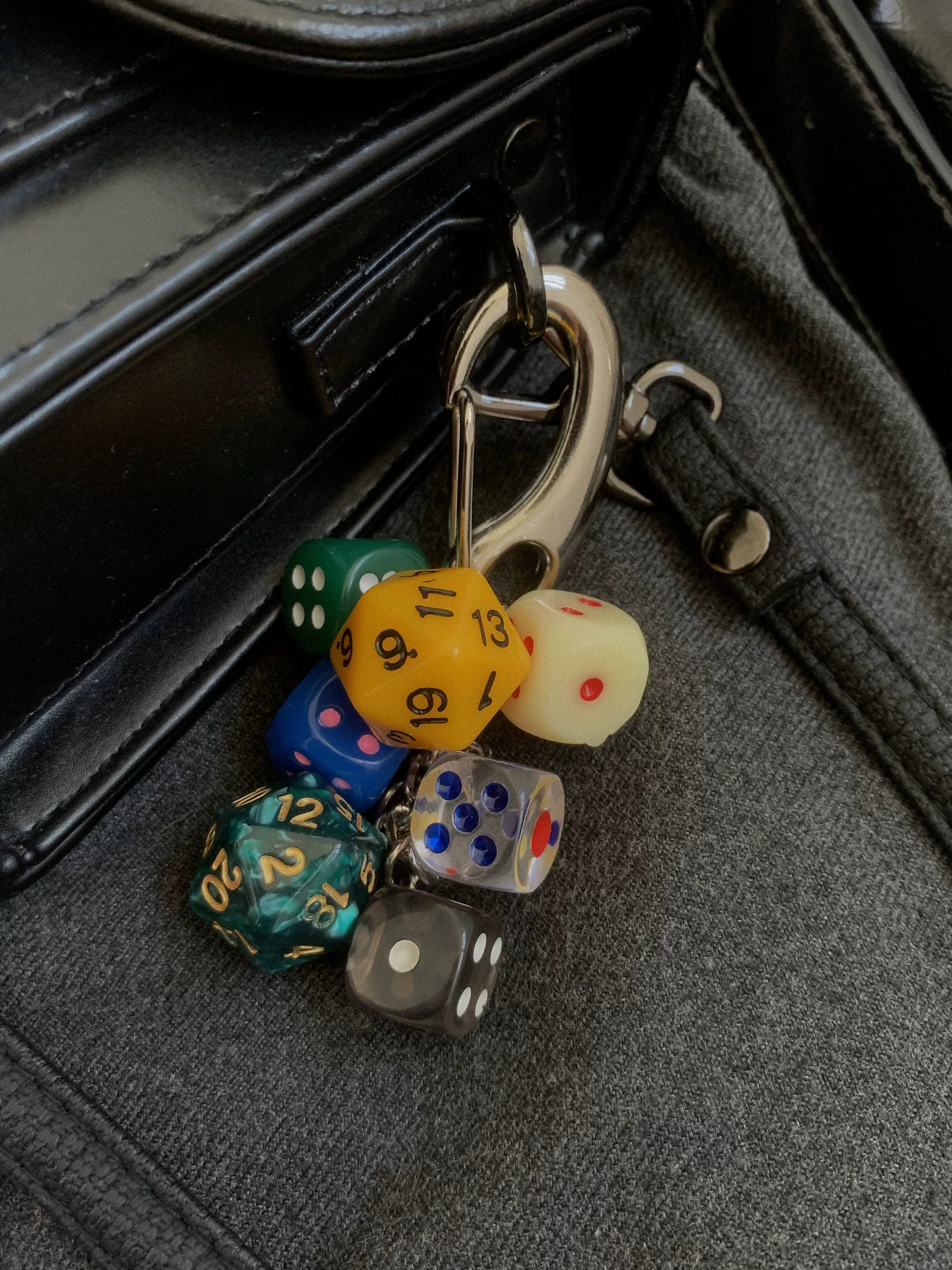 Lucky Dice Handmade Bag Charm Keychain