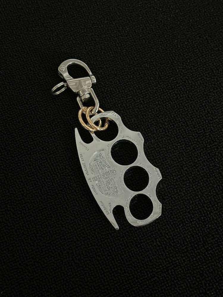 Heavy Brass Knuckle Metal Waist Clip Carabiner Charm