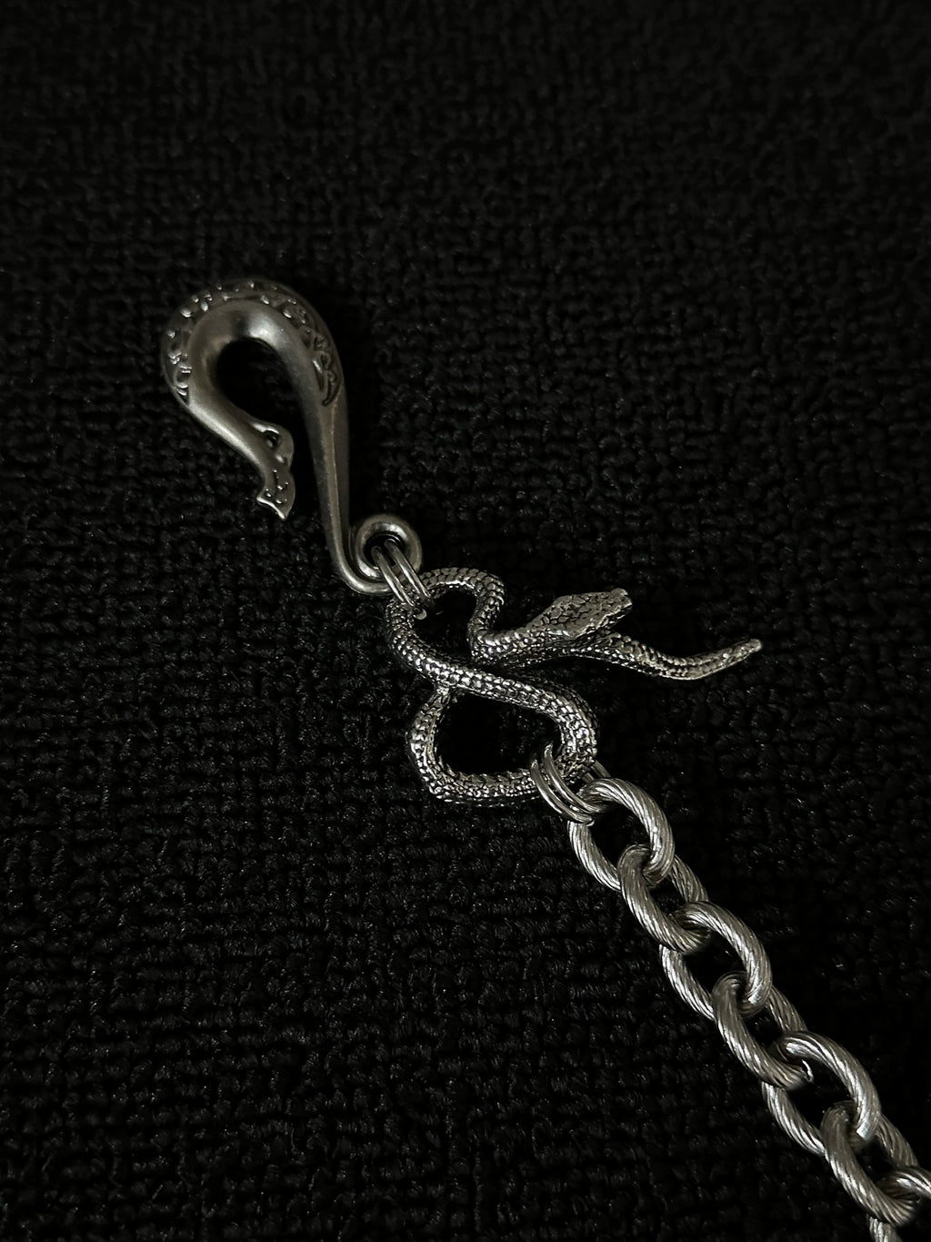 Gothic Serpent Cross Heavy Chain Keychain Pants Chain