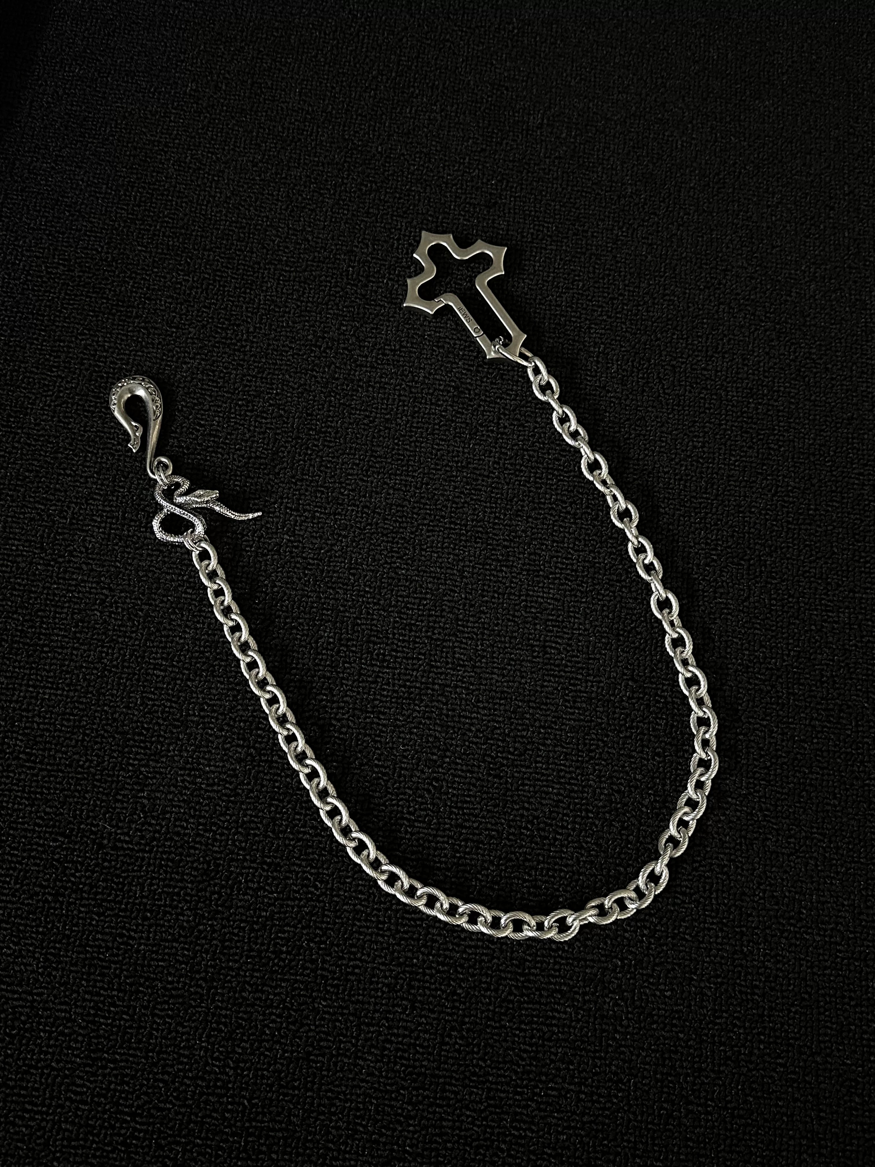 Gothic Serpent Cross Heavy Chain Keychain Pants Chain