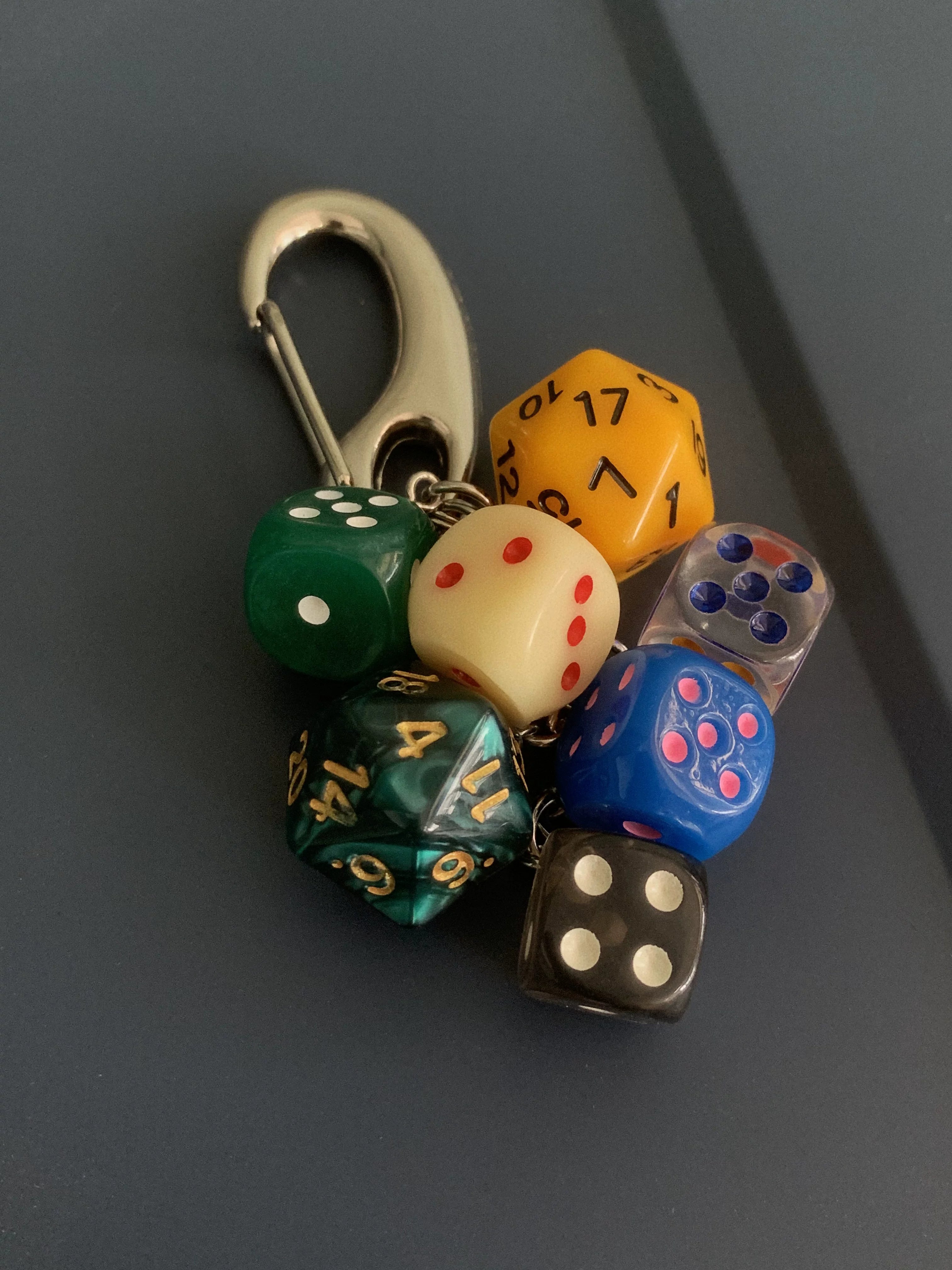 Lucky Dice Handmade Bag Charm Keychain